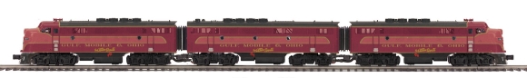 Picture of MTH Premier Gulf Mobile & Ohio F-3 'ABA' Diesel Set w/ Proto 2.0