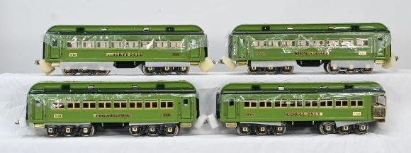 Picture of MTH Tinplate Traditions Stephen Girard Green Passenger 4-Car Set