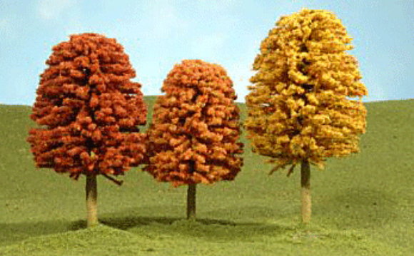 Picture of SceneScape Autumn Deciduous Trees 3-4" 3pk.