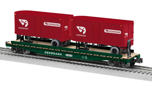 Picture of Lionel "Deer Dash" TOFC Flat Car w/ 20' Trailers