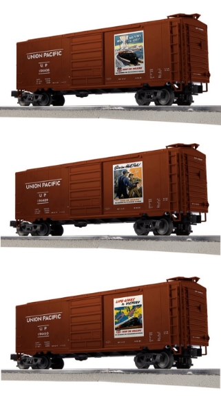 Picture of Lionel Union Pacific WWII Art PS1 Boxcars 3-Pack #3