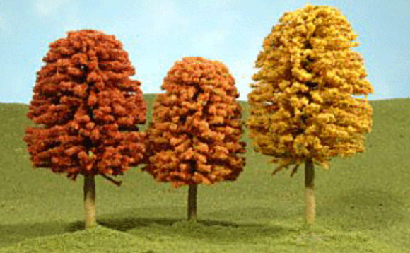 Picture of SceneScape Autumn Deciduous Trees 3-4" 3pk.