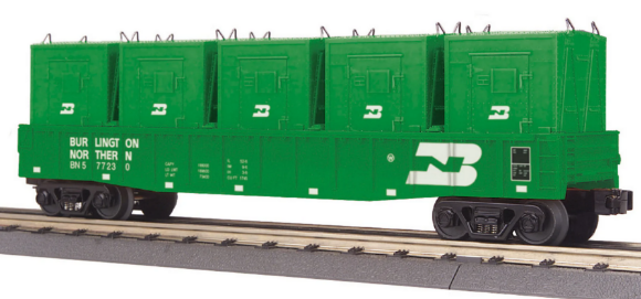 Picture of MTH RailKing Burlington Northern Gondola w/ LCL Containers