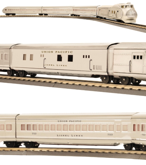 Picture of 'Lionel Tinplate by MTH' M-10000 Union Pacific Streamliner Passenger Set w/ (2) Add-Ons