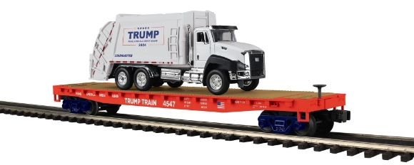 Picture of MTH Premier Donald Trump Flat Car w/ Garbage Truck