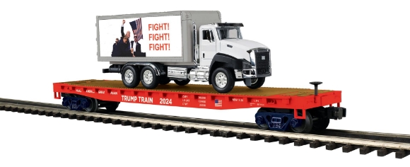 Picture of MTH Premier Donald Trump Flat Car w/ Box Truck
