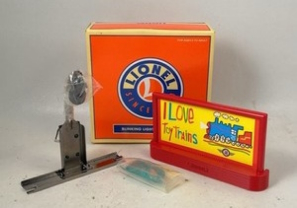 Picture of "I Love Toy Trains'' Blinking Billboard