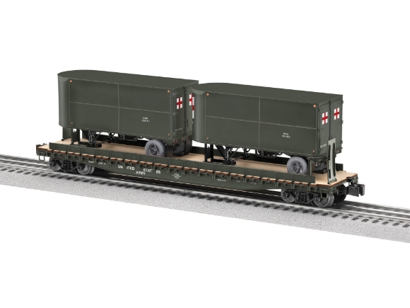 Picture of Lionel U.S. Army TOFC Flatcar w/ (2) Trailers #39514