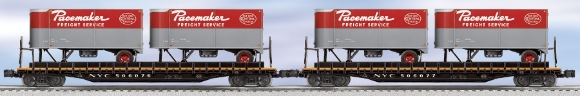 Picture of New York Central Flatcar w/Piggyback Trailers 2pk.