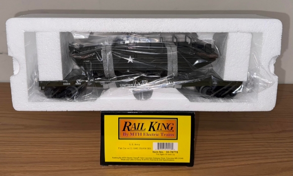 Picture of MTH RailKing U.S. Army Flatcar w/(1) GMC DUKW 353