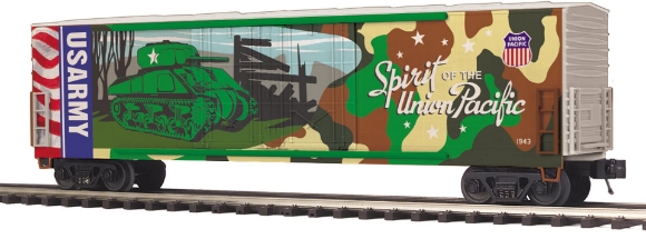 Picture of MTH Premier Union Pacific 'U.S. Army' 50' Double-Door Boxcar