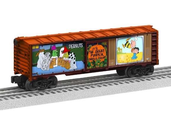 Picture of Lionel PEANUTS "It's the Great Pumpkin Charlie Brown!" Illuminated TV Boxcar