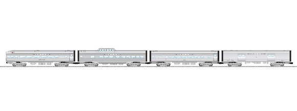 Picture of Lionel Santa Fe 15" Aluminum Passenger Car 4-pk