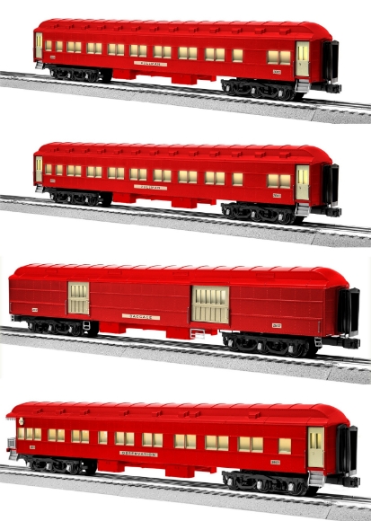 Picture of Lionel Lines Red "Prewar Inspired" Passenger Car 4-pk