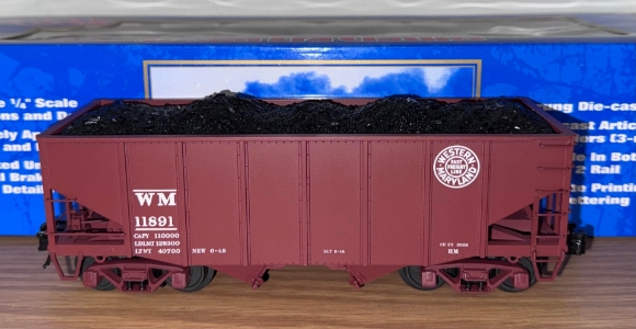 Picture of ATLAS Western Maryland 55-Ton Fishbelly Hopper #11891