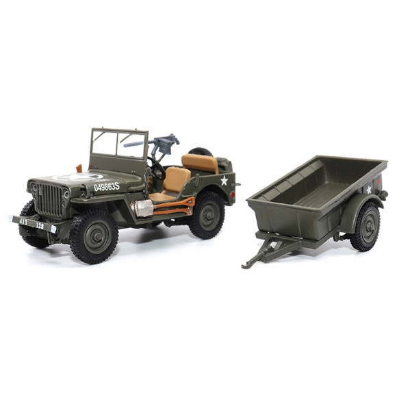 Picture of ATLAS (1:43) U.S. Army Willy's Jeep Truck w/ Trailer
