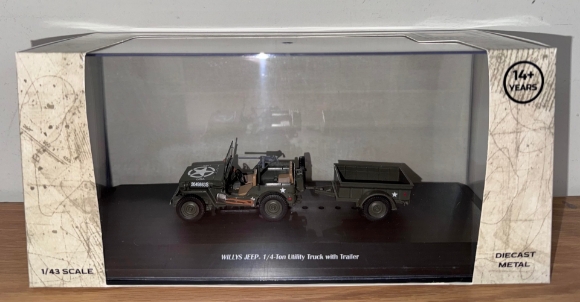 Picture of ATLAS (1:43) U.S. Army Willy's Jeep Truck w/ Trailer