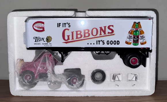 Picture of 1st Gear Gibbon's Beer (Wilkes-Barre, PA) B-61 Tractor Trailer Truck (1:34)