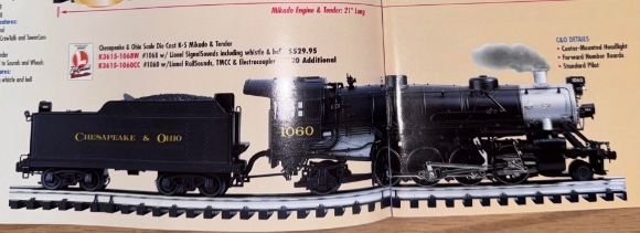 Picture of K-Line Chesapeake & Ohio 'Mikado' Steam Locomotive #1068