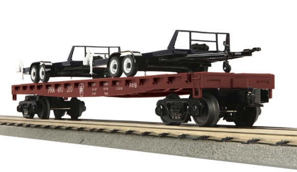 Picture of MTH RailKing Pennsylvania Flatcar w/ (2) Car Trailers