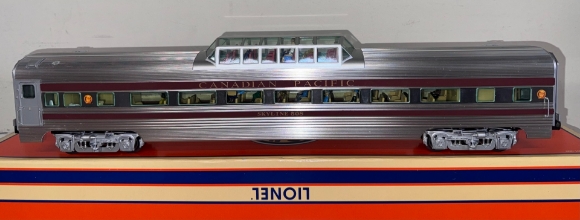 Picture of Lionel 'Postwar Scale' Canadian Pacific 18" Aluminum Vista-Dome Passenger Car