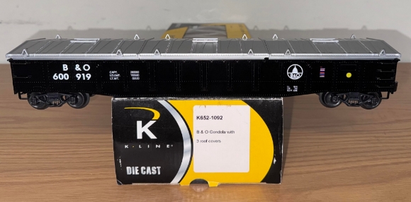 Picture of K-Line Baltimore & Ohio Die-Cast Gondola w/ Covers