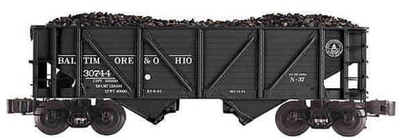 Picture of K-Line Baltimore & Ohio Outside Braced Die-Cast Hopper Car 4-pack