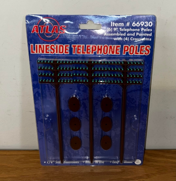 Picture of ATLAS 9" Telephone Poles - Painted w/ (4) Crossarms