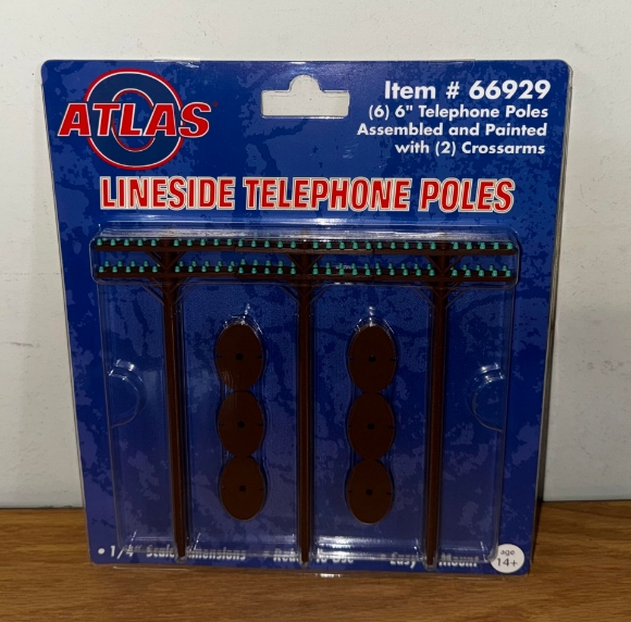 Picture of ATLAS 6" Telephone Poles - Painted w/ (2) Crossarms 