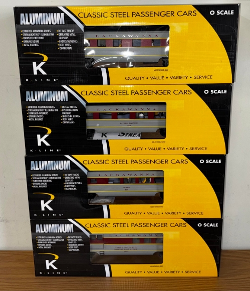 Picture of K-Line Lackawanna 15" Aluminum 4-Car Passenger Set w/ Figures