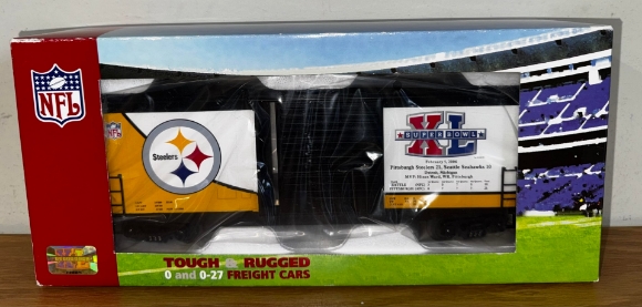 Picture of MTH RailKing Pittsburgh Steelers 40' High Cube Boxcar Super Bowl XL