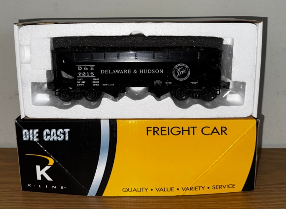 Picture of K-Line Delaware & Hudson 2-Bay Die-Cast Hopper #7215