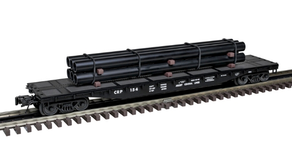 Picture of ATLAS 'Trainman' Central of New Jersey 52'6" Flatcar w/ Pipe Load