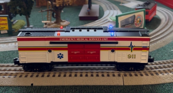 Picture of Lionel 'Emergency Response' Medical Command Unit Boxcar w/ Lights & Sound