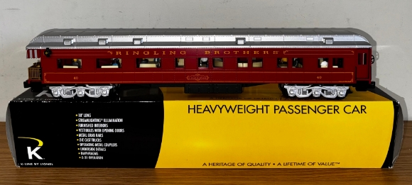 Picture of K-Line Ringling Bros Circus 'Caledonia' 18" Heavyweight Private Observation Car 