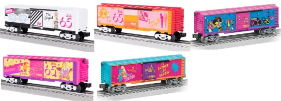 Picture of Lionel BARBIE 1950's to 1990's Boxcars (5-car set)