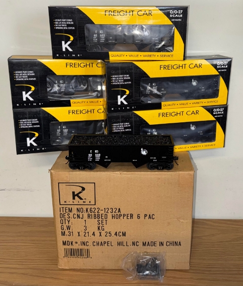 Picture of K-Line New Jersey Central Ribbed Hopper 6-Car Set **