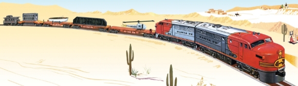 Picture of Postwar Conventional Classis #1619w Santa Fe Alco Freight Set (operated)