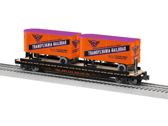 Picture of Lionel Transylvania RR Halloween PS-4 Flatcar w/ Piggyback Trailers