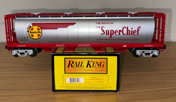 Picture of MTH RailKing Santa Fe Map 4-Bay Cylindrical Hopper Car