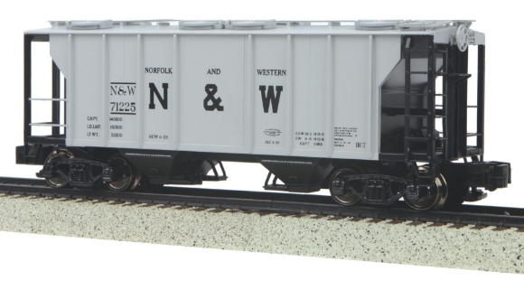 Picture of MTH 'S-Gauge' Norfolk & Western PS-2 (2-Bay) Covered Hopper #71225