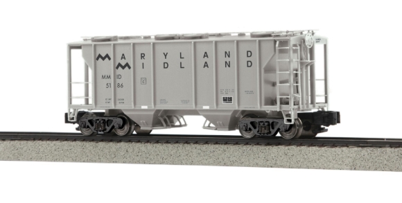 Picture of MTH 'S-Gauge' Maryland Midland PS-2 (2-Bay) Covered Hopper #5186