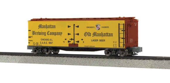 Picture of MTH 'Pikesville Models' Manhattan Beer 40' Wood Reefer #9917