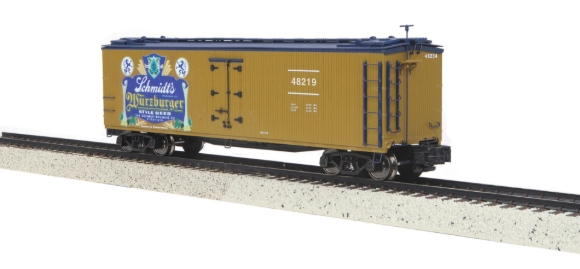 Picture of MTH 'Pikesville Models' Schmidt's Beer 40' Wood Reefer #48219