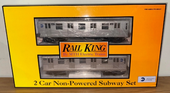 Picture of MTH RailKing MTA R-42 2-Car Silver Subway Non-Powered Set