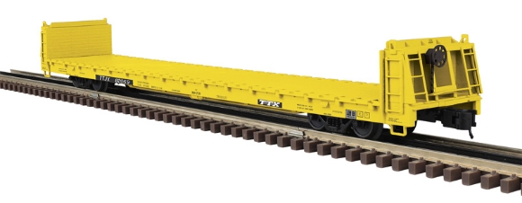 Picture of ATLAS 'Trainman' Trailer Train (TTJX) 62' Short Bulkhead Flat Car 