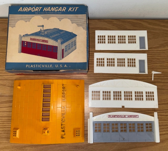 Picture of Original Plasticville Airport Hangar Building Kit (yellow roof)