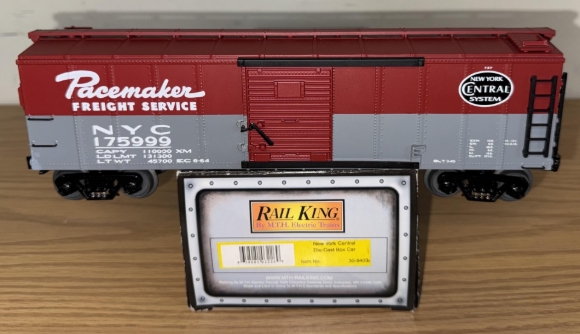 Picture of MTH RailKing "Die-Cast" New York Central Pacemaker Boxcar (bad box)