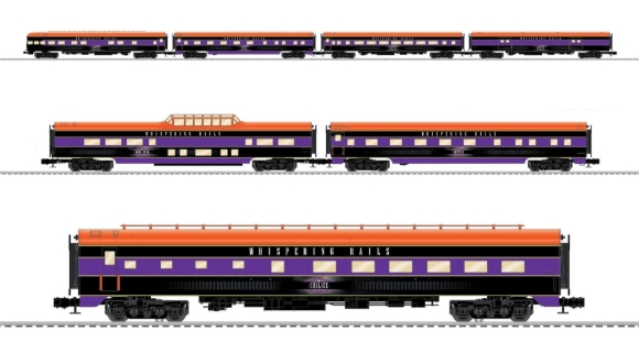 Picture of Lionel "Whispering Rails" Halloween Aluminum 18" 7-Car Passenger Set