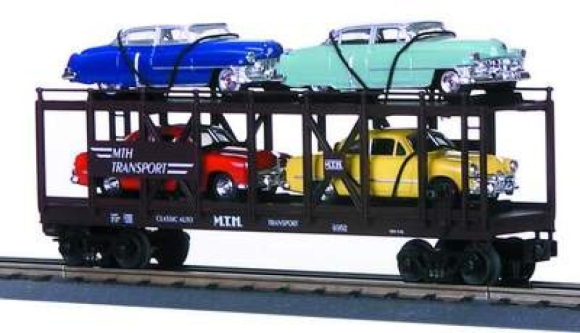Picture of MTH RailKing Auto Carrier w/ Cadillacs & Coupes